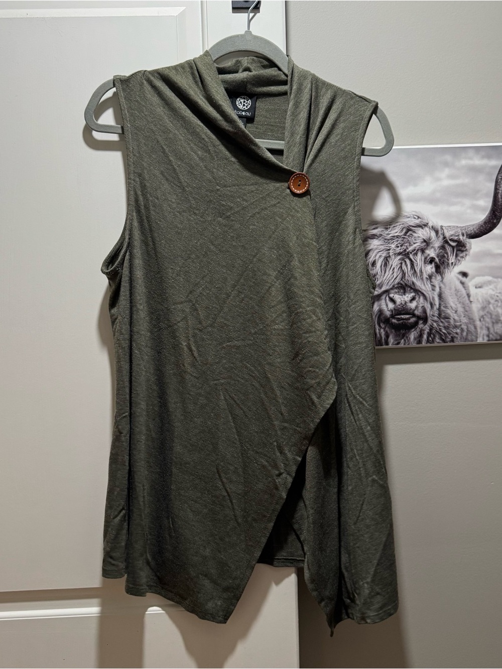Bobeau drape front vest